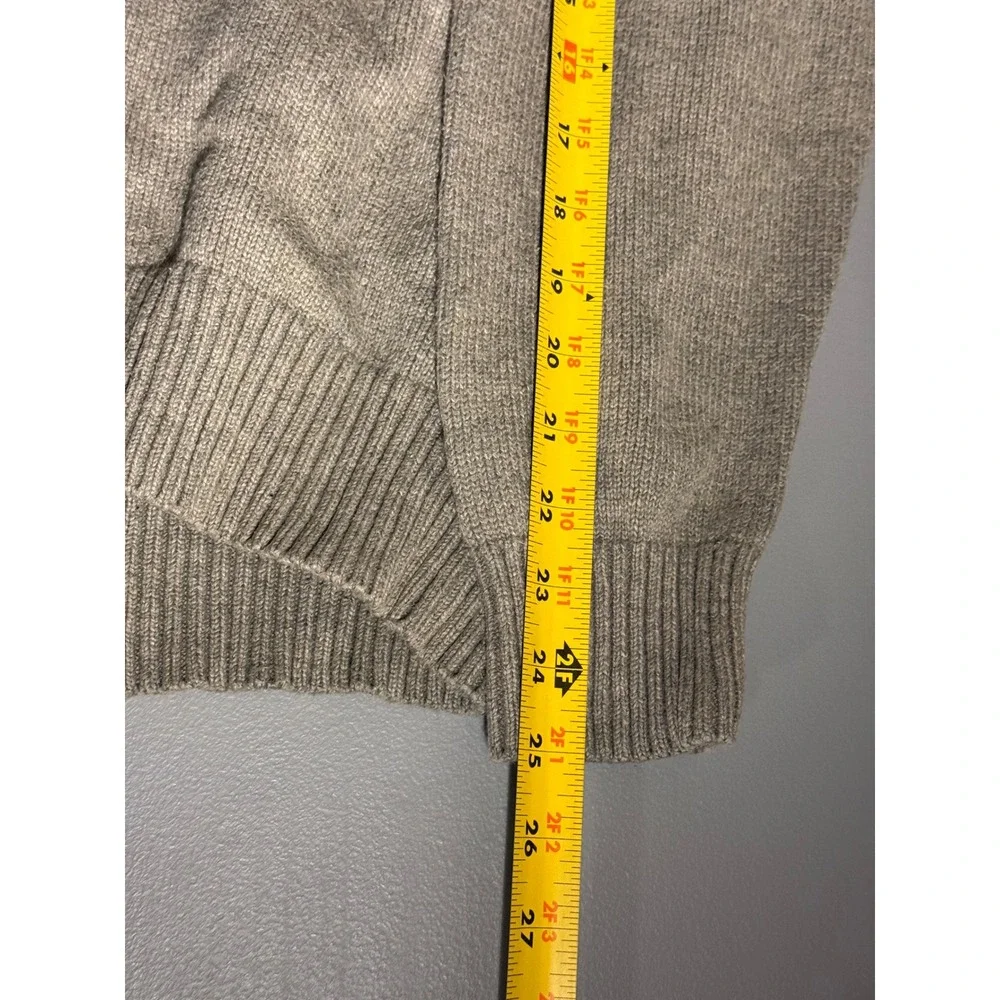 Polo Ralph Lauren Mens XXL Gray Mock Neck Button Sweater Heather Knit H0562